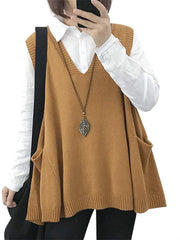 Women's Loose Swing Knit Sweater Vest