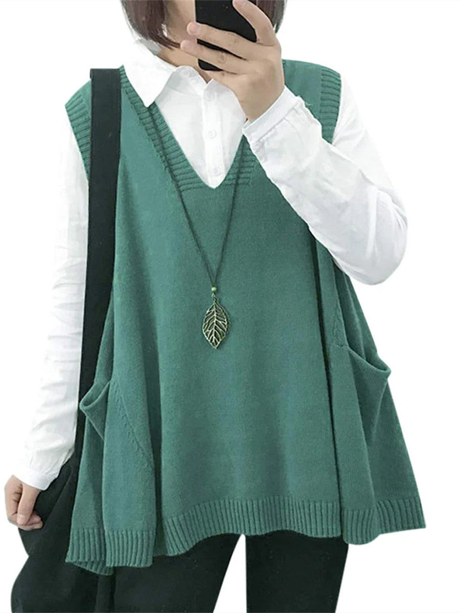 Women's Loose Swing Knit Sweater Vest