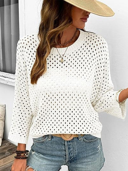 Women's Crochet 3/4 Sleeve Shirts
