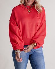 Women's Mock Neck Dolman Sleeves Sweater