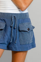 Women's High Rise Pockets Cargo Shorts