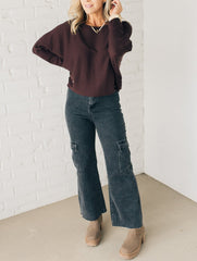 Women's Ribbed Dolman Top