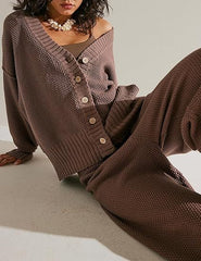 New Soft Ribbed Knit Set