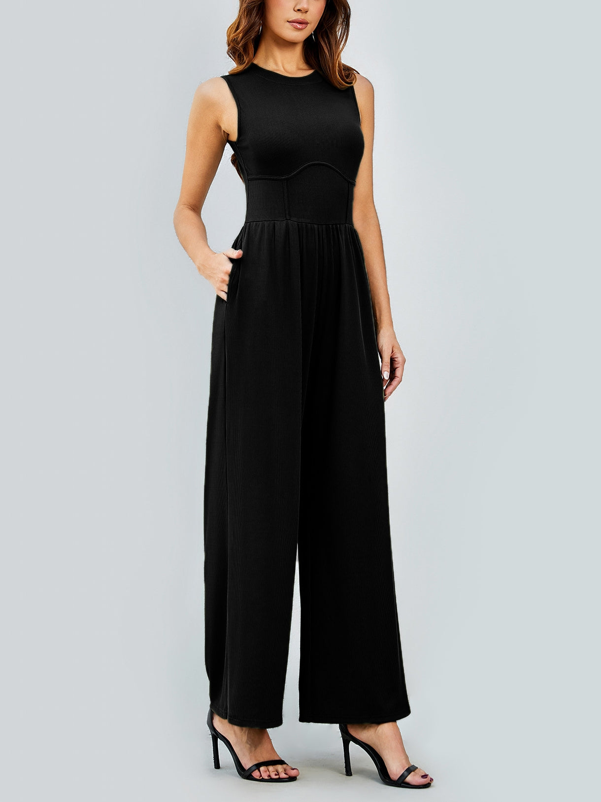 Sleeveless Tank Top Casual Jumpsuit
