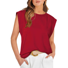 Women's Basic Fashion Casual Vest T-Shirt