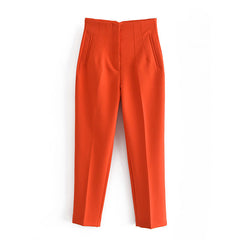 Multi-line Temperament High Waist Trousers
