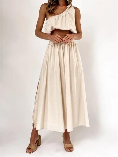 Women's Tie Knot One Shoulder Tank Top Outfits
