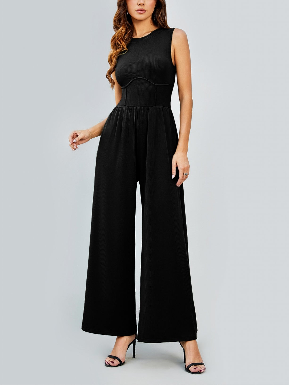 Sleeveless Tank Top Casual Jumpsuit