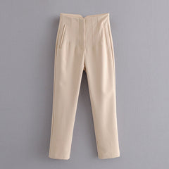 Multi-line Temperament High Waist Trousers