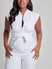 Elegant Sleeveless Wide-Leg Jumpsuit