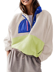 Women's Sherpa Fleece Pullover Jacket