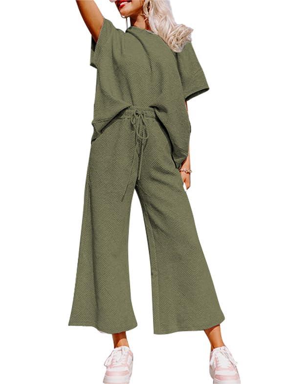Women's Two Piece Textured Sports Casual Suit