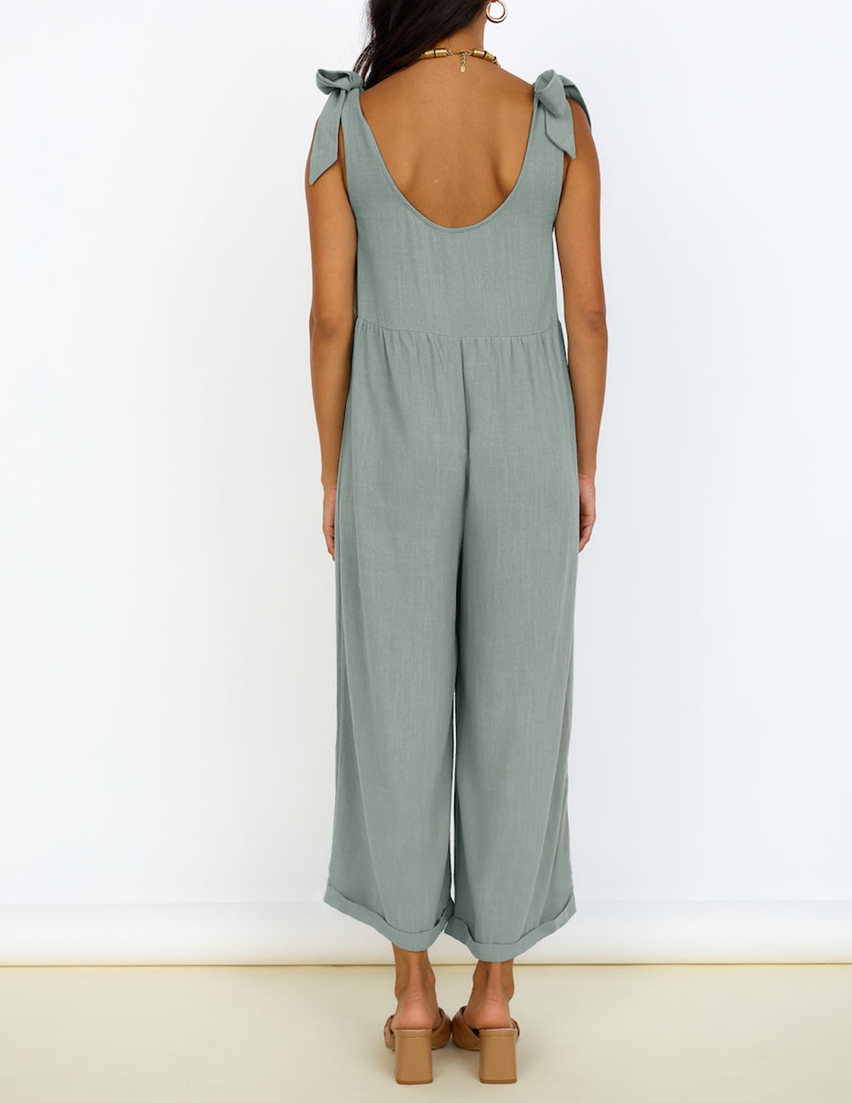 Women's Wide Leg  Jumpsuits with Pockets
