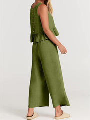 Women's Summer 2 Pieces Outfits - Lounge Set with Pockets