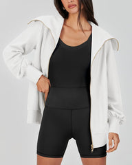 Women's Oversized Zip Up Sweatshirt