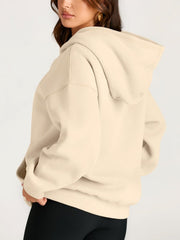 Women's Oversized Fleece Hooded Sweatshirt