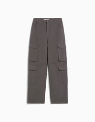 Adjustable Multi-pocket Twill Cargo Trousers