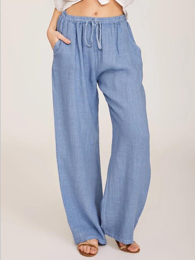 Women's Casual Cotton Linen Lose Trousers