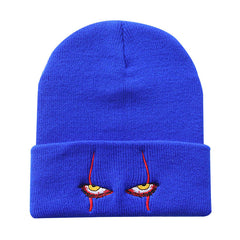 Penny Wise Scar Eyes Beanie Horror Clown Eyes Knit Hat