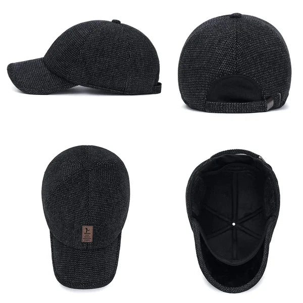 Men's Winter Baseball Cap - With Ear Muffs