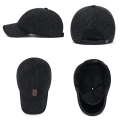 Men's Winter Baseball Cap - With Ear Muffs
