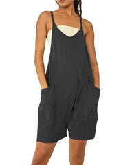 Summer Short Jumpsuit with Pockets