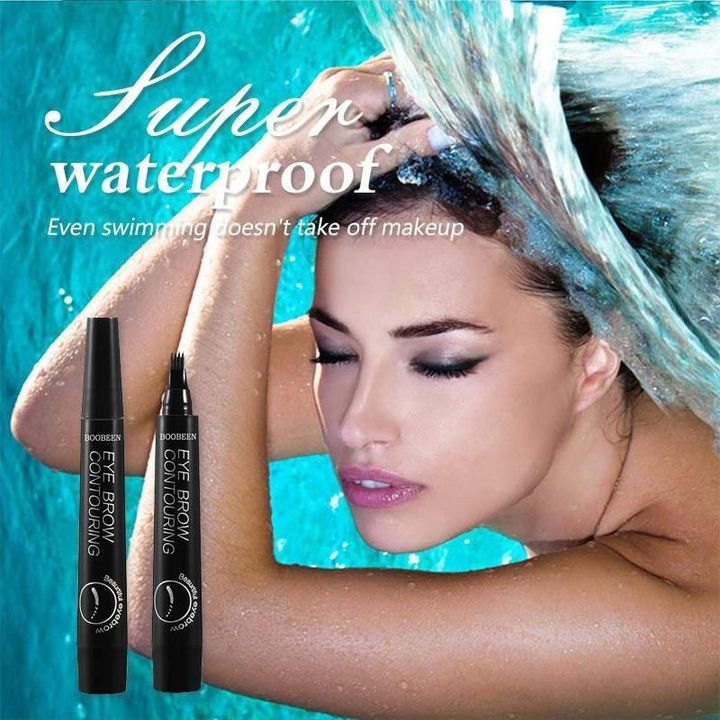 3D Waterproof Microblading Eyebrow Pen 4 Fork Tip Tattoo Pencil