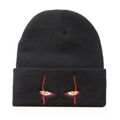 Penny Wise Scar Eyes Beanie Horror Clown Eyes Knit Hat