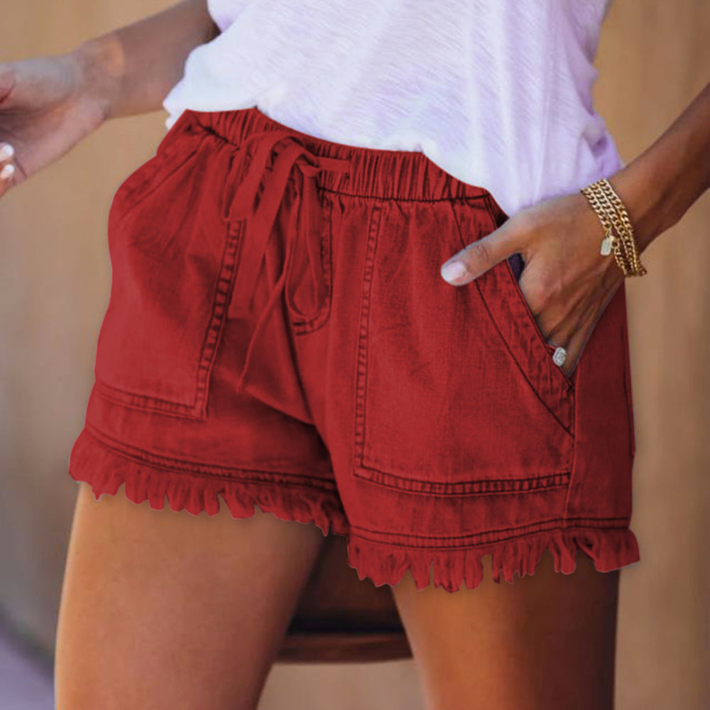 Women's Casual Denim Shorts with Pockets