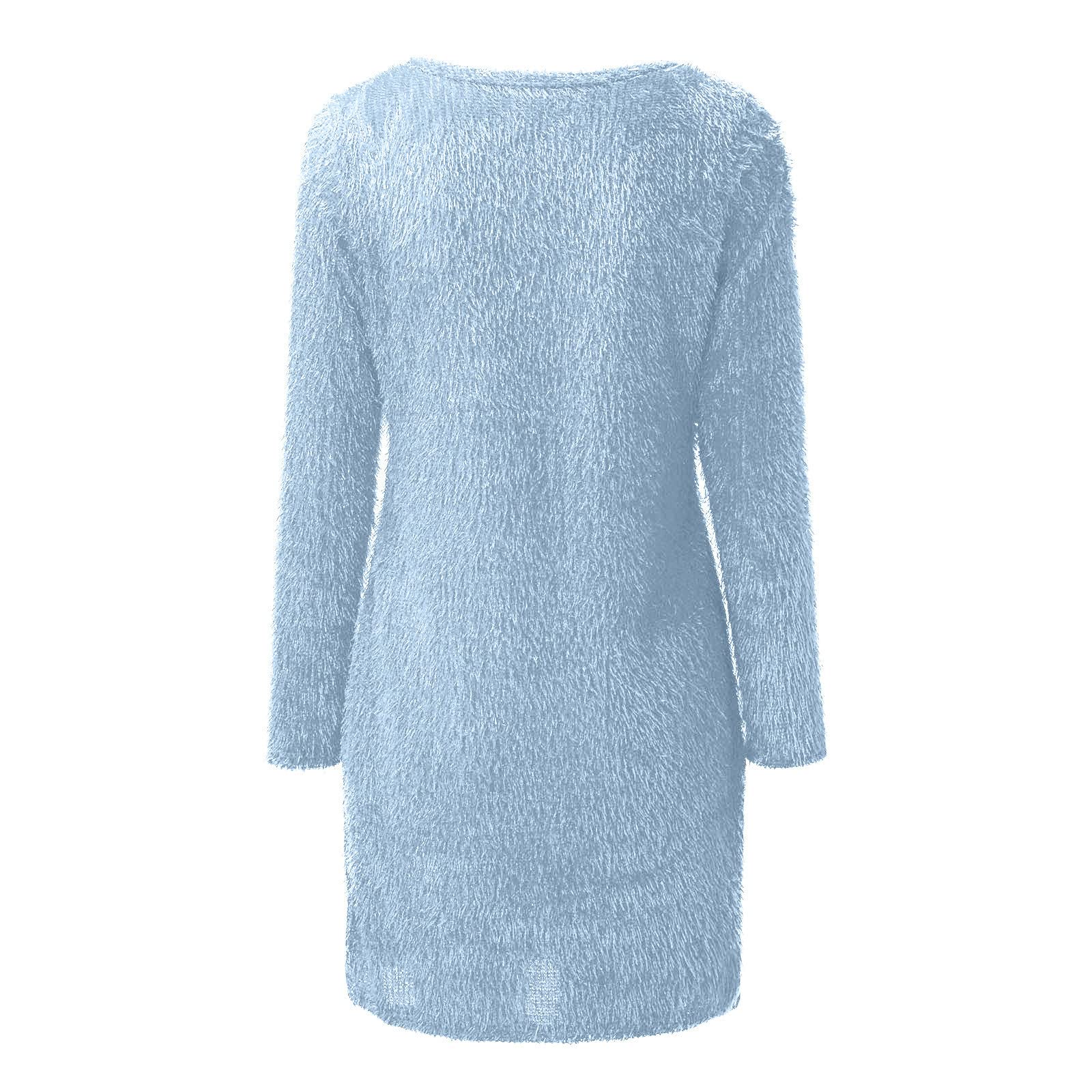 Women's Fashion Plush Sexy Waist Hugging Long-Sleeved Dress