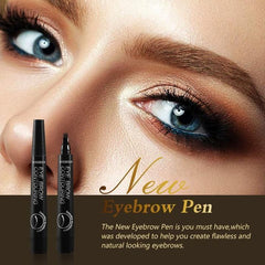 3D Waterproof Microblading Eyebrow Pen 4 Fork Tip Tattoo Pencil