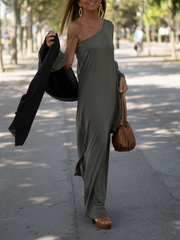 One Shoulder Long Sleeve Dress
