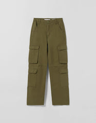 Adjustable Multi-pocket Twill Cargo Trousers