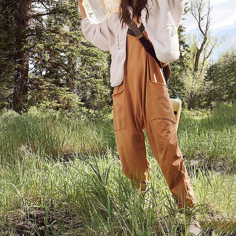 Women's Wide Leg Jumpsuit with Pockets