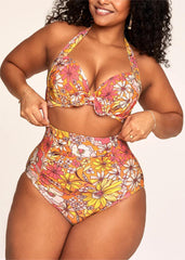 FLORAL ACTIVE HIGH WAISTED BIKINI SET