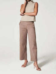 Women's Stretch Twill Cropped Wide Leg Pant