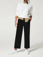 Women's Stretch Twill Cropped Wide Leg Pant
