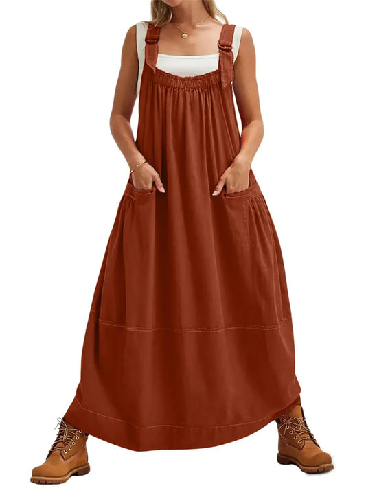 Women's Versatile Overall Maxi Dress
