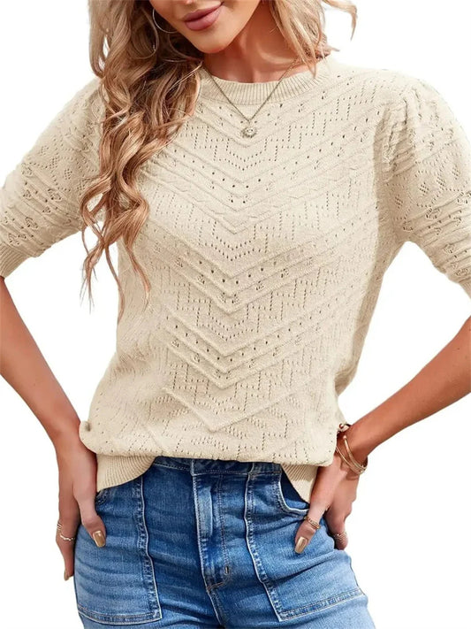 Women's Loose Fit Light Knit Top