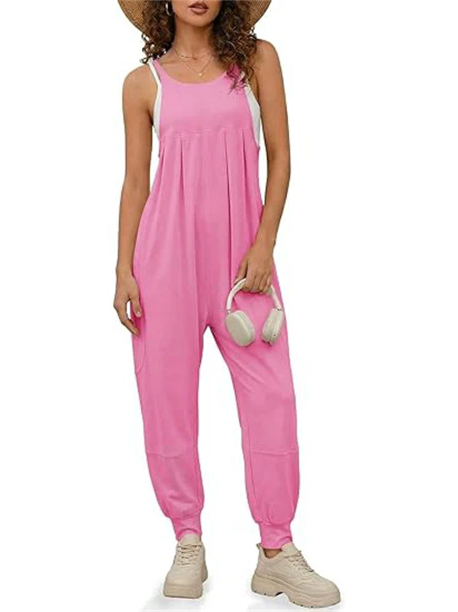 Women's Adjustable Spaghetti Strap Casual Jumpsuit Romper