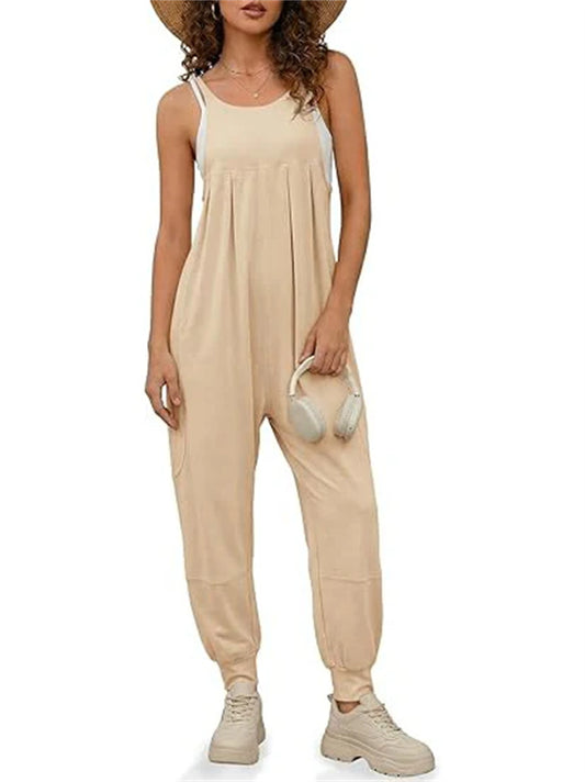 Women's Adjustable Spaghetti Strap Casual Jumpsuit Romper
