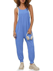 Women's Adjustable Spaghetti Strap Casual Jumpsuit Romper