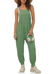 Women's Adjustable Spaghetti Strap Casual Jumpsuit Romper