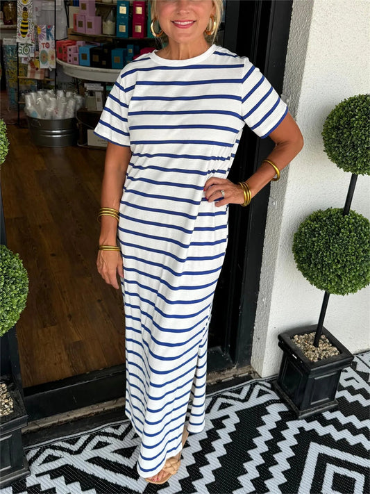 Women's Striped T-Shirt Dress