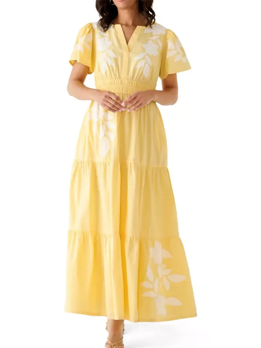 Women's Casual Smocked Waist Maxi Dress