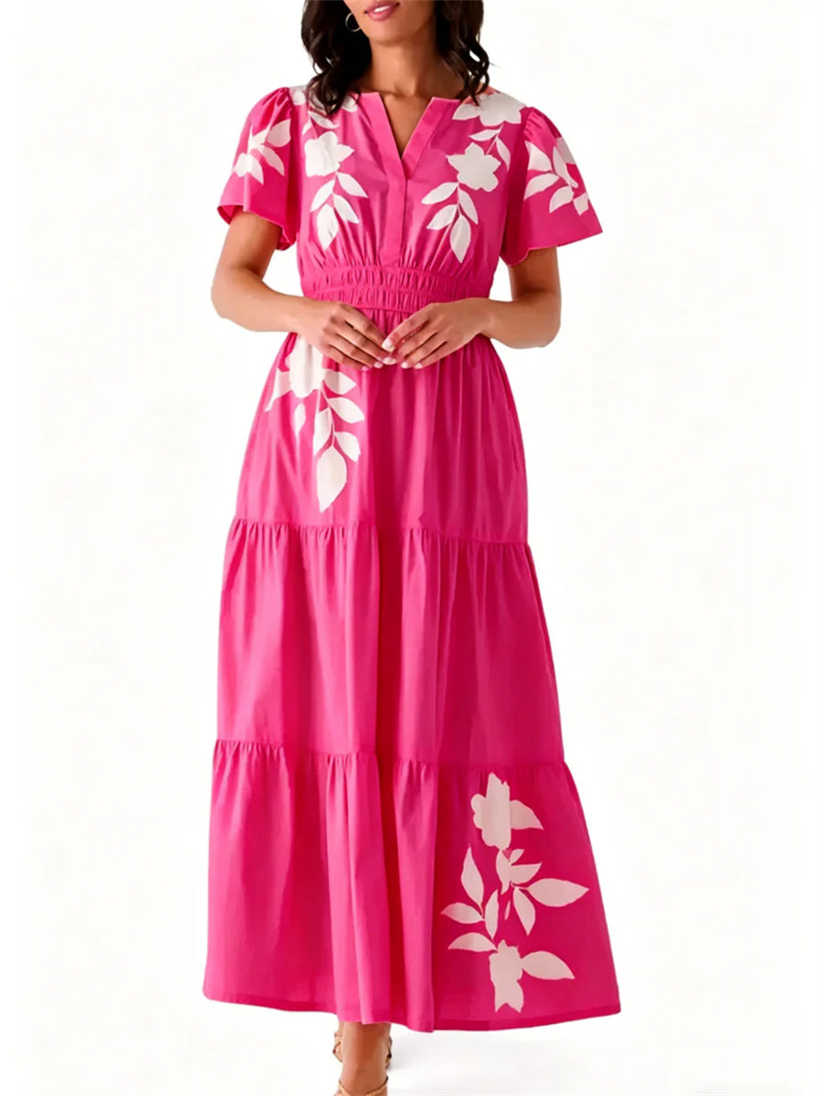 Women's Casual Smocked Waist Maxi Dress