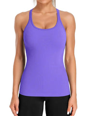 Women's Built-in Bra Ribbed Tank Top