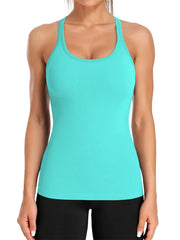 Women's Built-in Bra Ribbed Tank Top