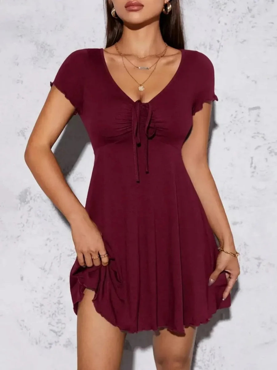 Women's Stretch V Neck Slim Dress