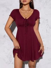 Women's Stretch V Neck Slim Dress